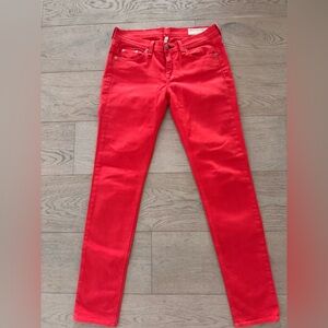 Rag & Bone woman’s red skinny jeans size 27